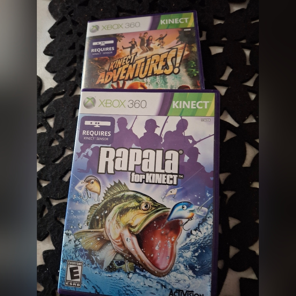 Microsoft Xbox 360 Kinect Adventures & Rapala Games